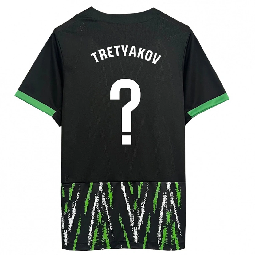 Danxen Kinder Ivan Tretyakov #0 Schwarz Grün Auswärtstrikot Trikot 2025/26 T-Shirt Österreich
