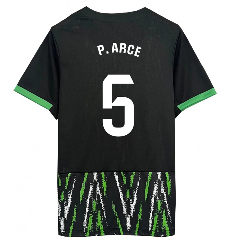 Danxen Kinder Paula Arce Moreno #5 Schwarz Grün Auswärtstrikot Trikot 2025/26 T-Shirt Österreich