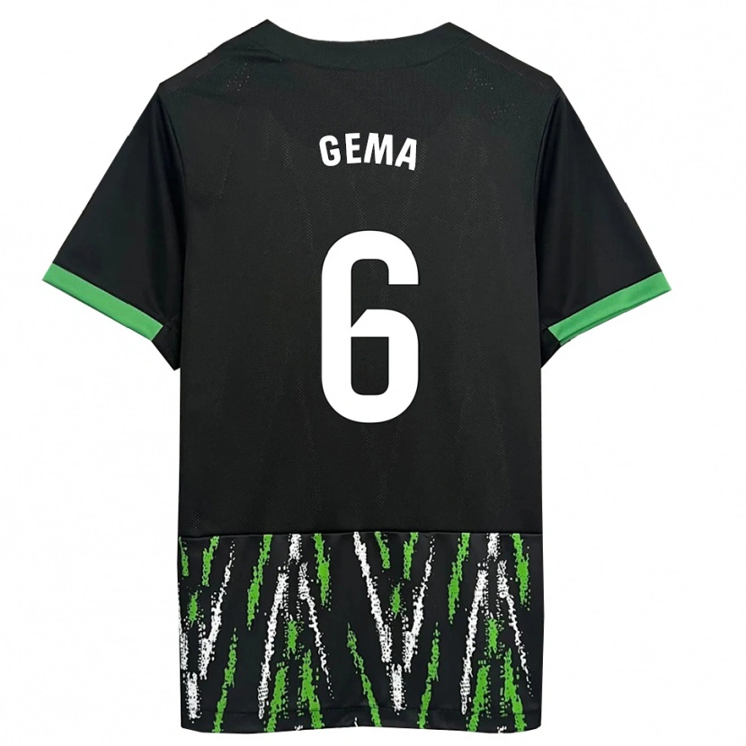 Danxen Kinder Gema Climent #6 Schwarz Grün Auswärtstrikot Trikot 2025/26 T-Shirt Österreich