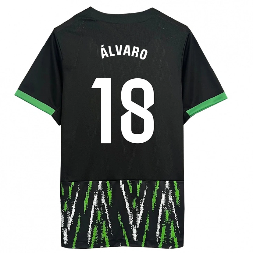 Danxen Kinder Álvaro Rodríguez #18 Schwarz Grün Auswärtstrikot Trikot 2025/26 T-Shirt Österreich
