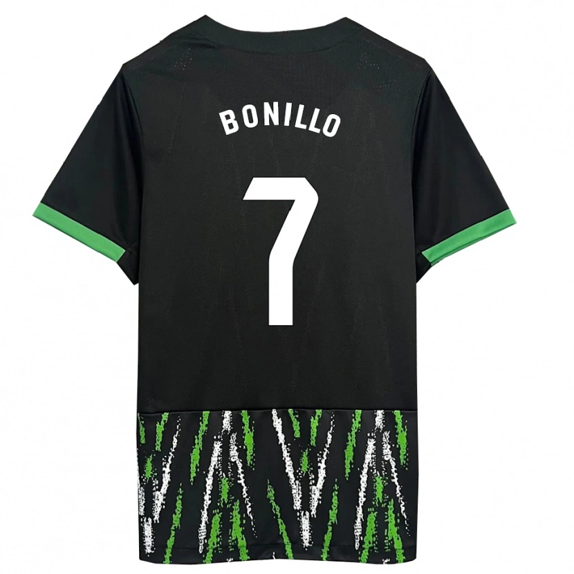 Danxen Kinder Haizam Bonillo #7 Schwarz Grün Auswärtstrikot Trikot 2025/26 T-Shirt Österreich