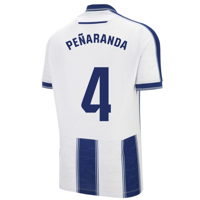 Danxen Kinder Carlos Peñaranda #4 Marine Weiß Auswärtstrikot Trikot 2025/26 T-Shirt Österreich