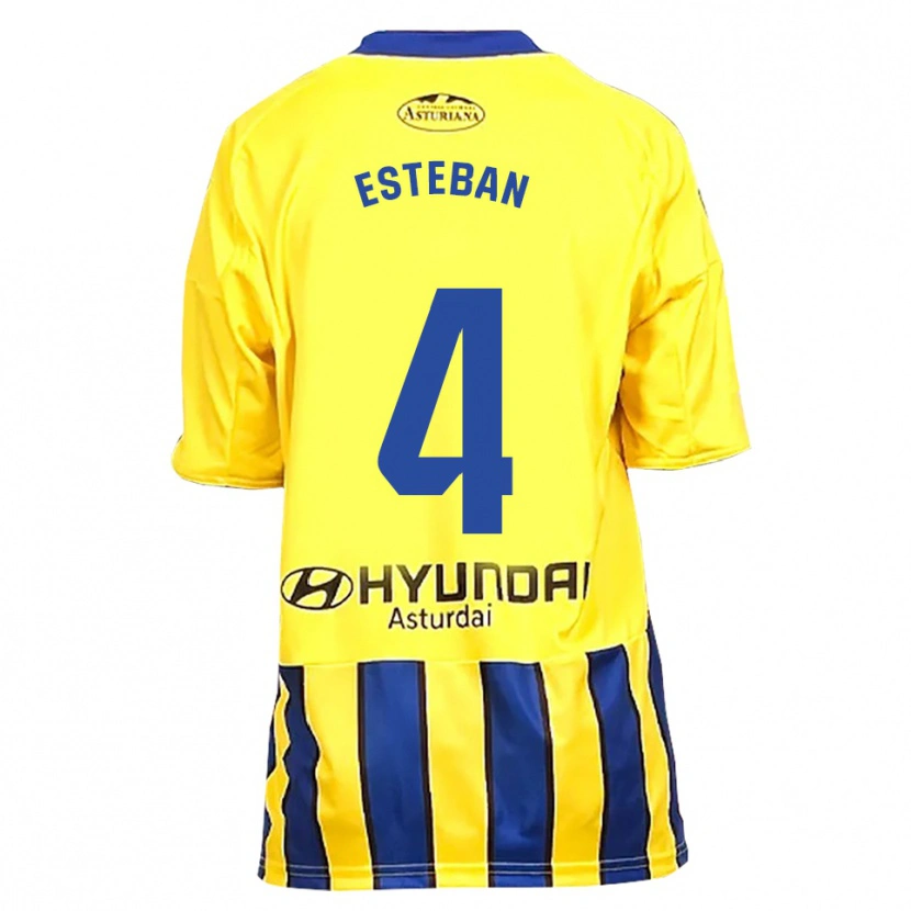 Danxen Kinder Marco Esteban #4 Gelb Blau Auswärtstrikot Trikot 2025/26 T-Shirt Österreich