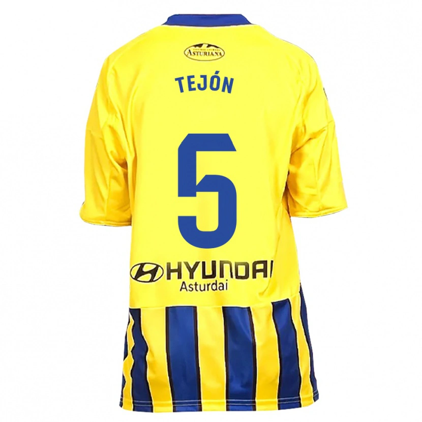 Danxen Kinder Diego Tejón #5 Gelb Blau Auswärtstrikot Trikot 2025/26 T-Shirt Österreich