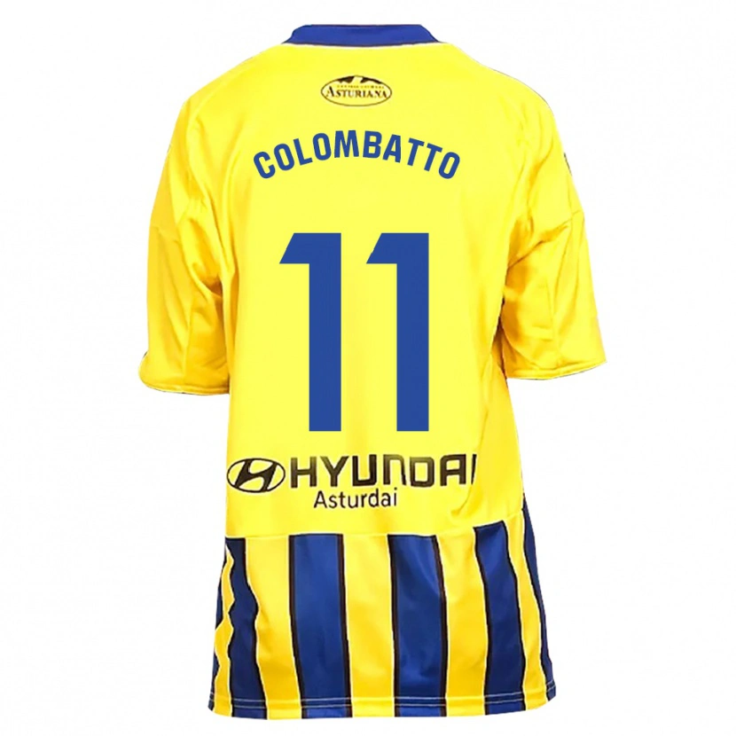 Danxen Kinder Santiago Colombatto #11 Gelb Blau Auswärtstrikot Trikot 2025/26 T-Shirt Österreich