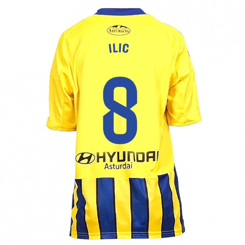 Danxen Kinder Luka Ilic #8 Gelb Blau Auswärtstrikot Trikot 2025/26 T-Shirt Österreich