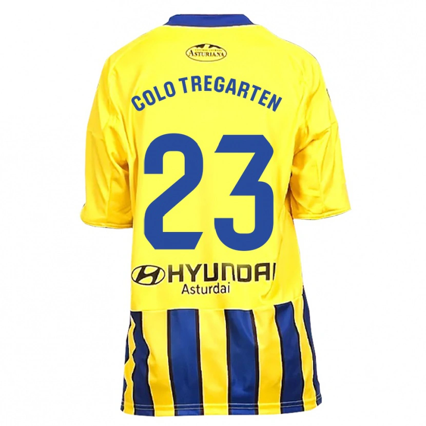 Danxen Kinder Colo Tregarten #23 Gelb Blau Auswärtstrikot Trikot 2025/26 T-Shirt Österreich