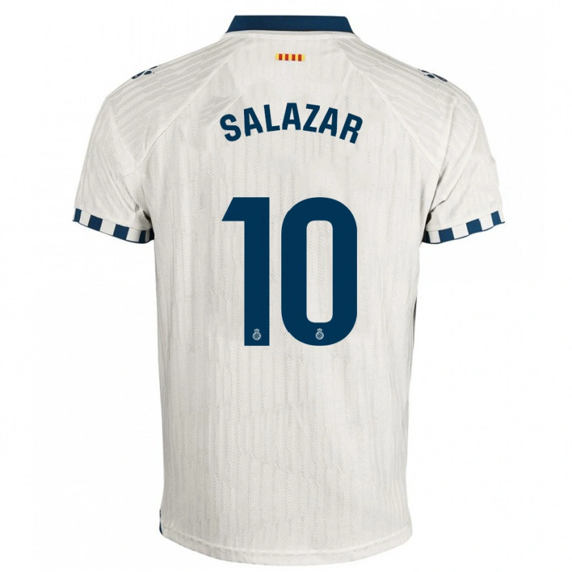 Danxen Kinder Leo Salazar #10 Weiß Blau Auswärtstrikot Trikot 2025/26 T-Shirt Österreich
