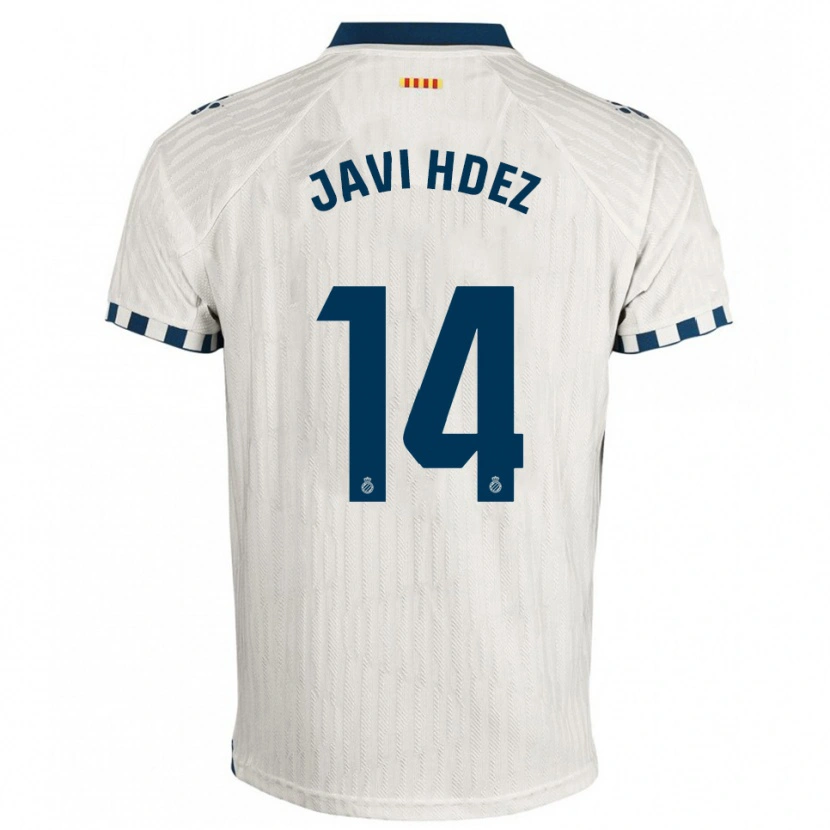 Danxen Kinder Javi Hernández #14 Weiß Blau Auswärtstrikot Trikot 2025/26 T-Shirt Österreich