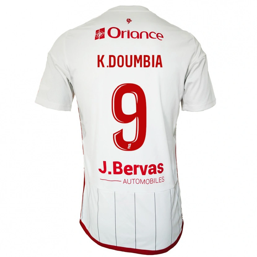 Danxen Kinder Kamory Doumbia #9 Weiß Rot Auswärtstrikot Trikot 2025/26 T-Shirt Österreich