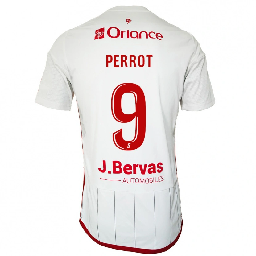 Danxen Kinder Maël Perrot #9 Weiß Rot Auswärtstrikot Trikot 2025/26 T-Shirt Österreich