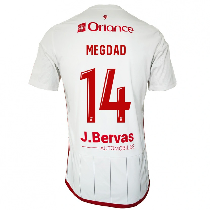 Danxen Kinder Noa Megdad #14 Weiß Rot Auswärtstrikot Trikot 2025/26 T-Shirt Österreich