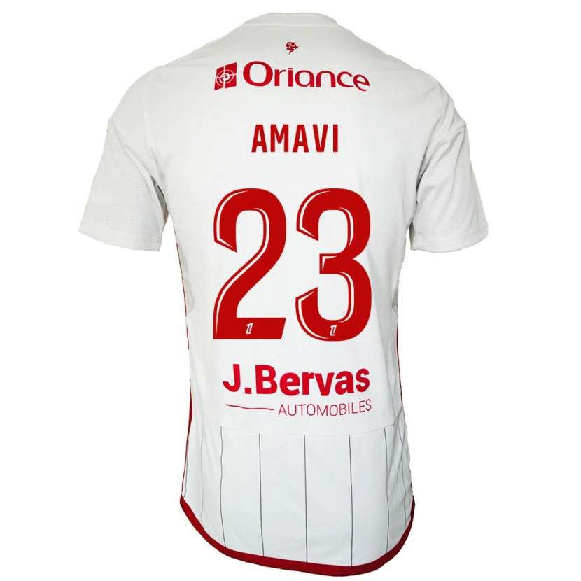 Danxen Kinder Jordan Amavi #23 Weiß Rot Auswärtstrikot Trikot 2025/26 T-Shirt Österreich