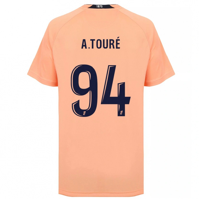 Danxen Kinder Abdoulaye Touré #94 Orange Marineblau Auswärtstrikot Trikot 2025/26 T-Shirt Österreich