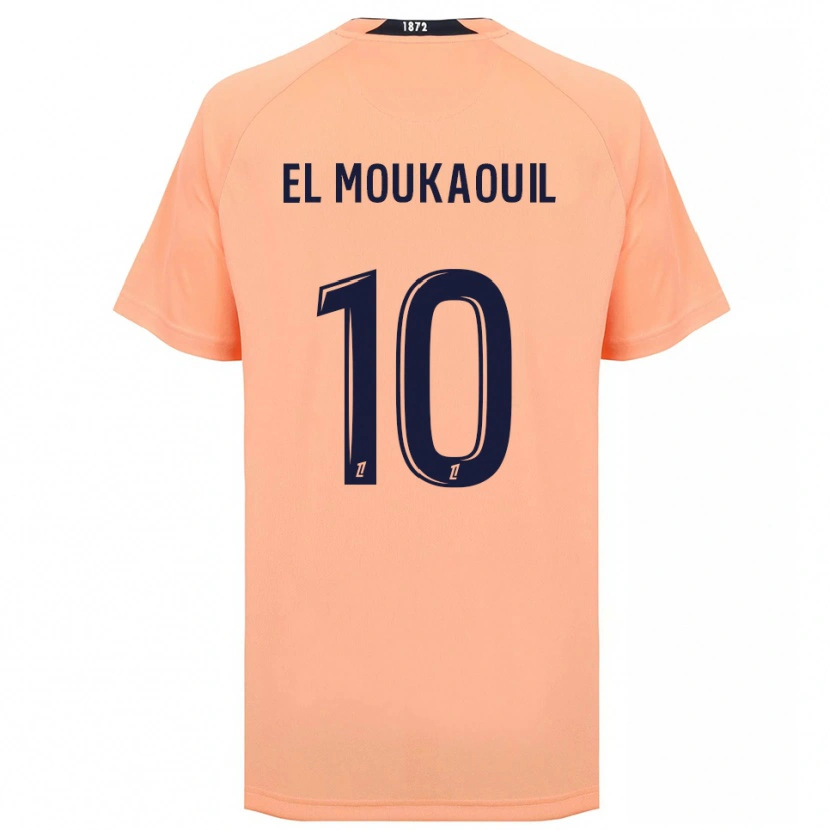 Danxen Kinder Mohamed El Moukaouil #10 Orange Marineblau Auswärtstrikot Trikot 2025/26 T-Shirt Österreich