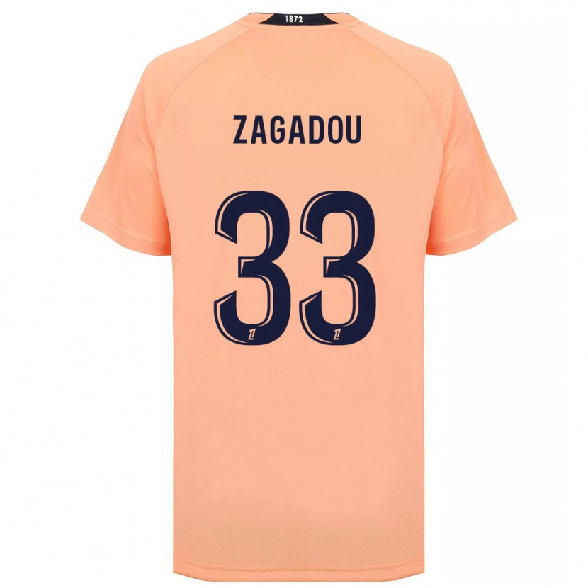 Danxen Kinder Stephan Zagadou #33 Orange Marineblau Auswärtstrikot Trikot 2025/26 T-Shirt Österreich