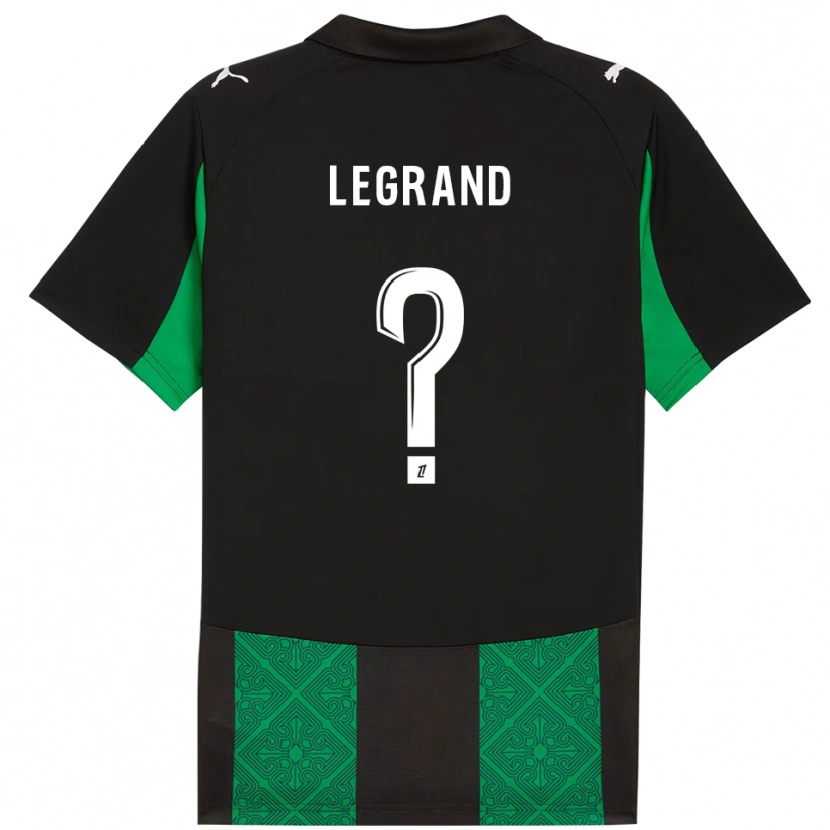 Danxen Kinder Bérénice Legrand #0 Schwarz Grün Auswärtstrikot Trikot 2025/26 T-Shirt Österreich