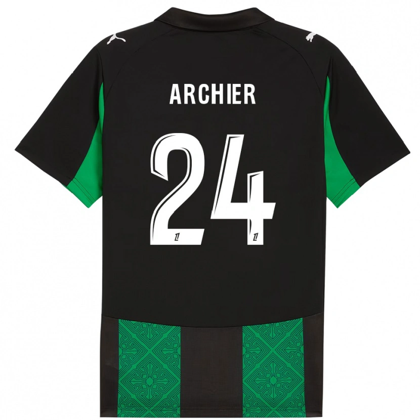 Danxen Kinder Louann Archier #24 Schwarz Grün Auswärtstrikot Trikot 2025/26 T-Shirt Österreich