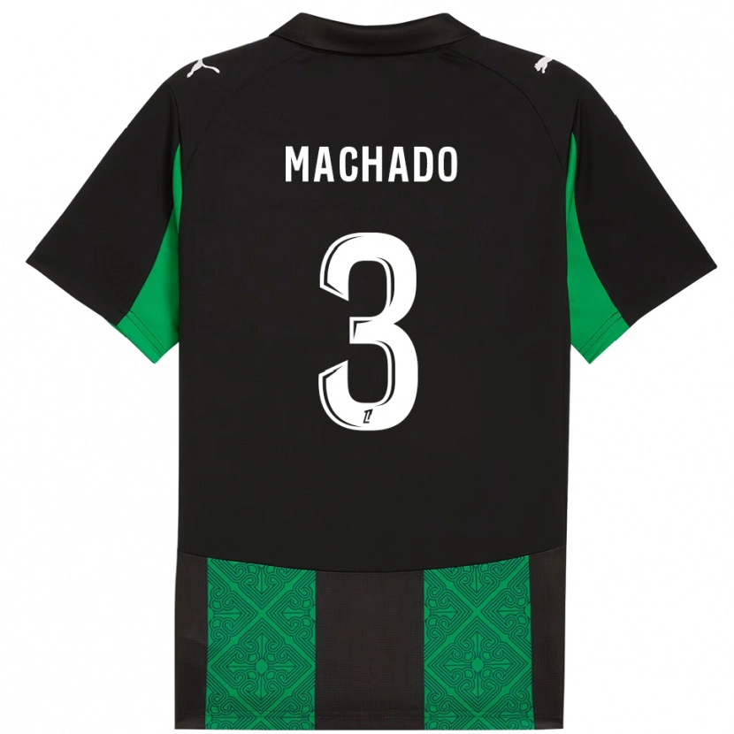 Danxen Kinder Deiver Machado #3 Schwarz Grün Auswärtstrikot Trikot 2025/26 T-Shirt Österreich