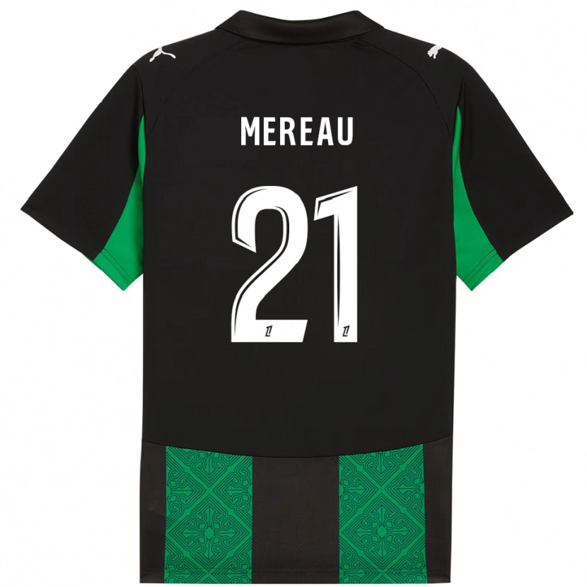 Danxen Kinder Alizée Mereau #21 Schwarz Grün Auswärtstrikot Trikot 2025/26 T-Shirt Österreich