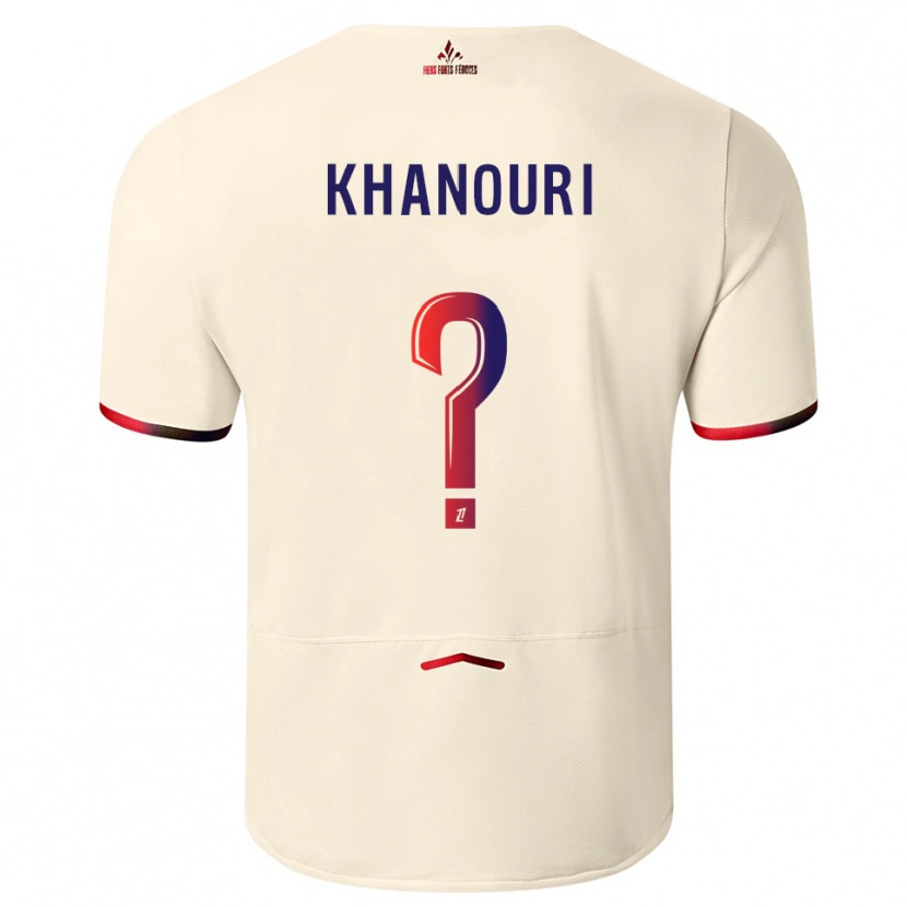 Danxen Kinder Adam Khanouri #0 Cremeweiß Rot Auswärtstrikot Trikot 2025/26 T-Shirt Österreich