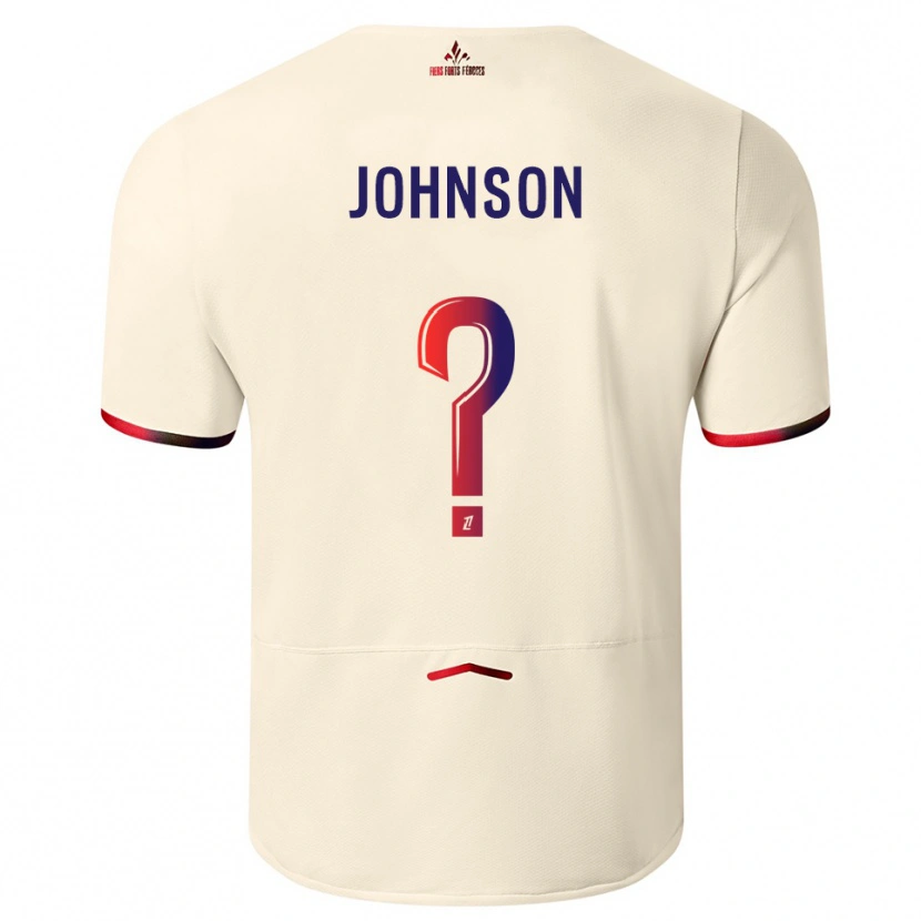 Danxen Kinder Kédie Johnson #0 Cremeweiß Rot Auswärtstrikot Trikot 2025/26 T-Shirt Österreich