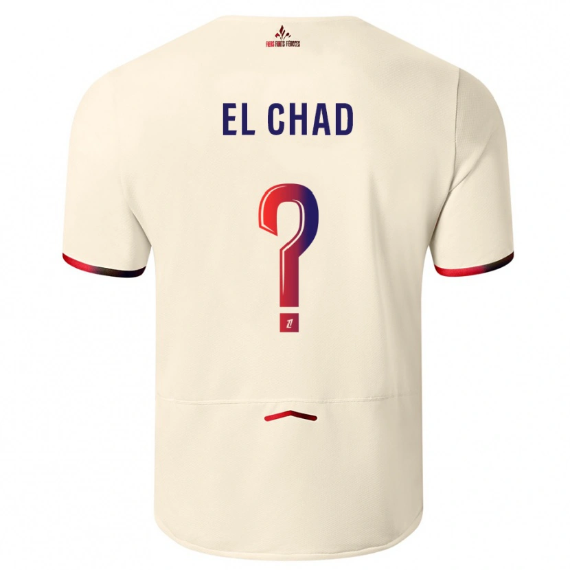 Danxen Kinder Nesryne El Chad #0 Cremeweiß Rot Auswärtstrikot Trikot 2025/26 T-Shirt Österreich
