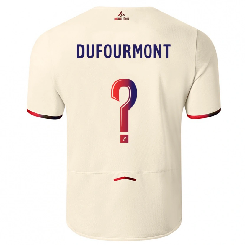Danxen Kinder Eléa Dufourmont #0 Cremeweiß Rot Auswärtstrikot Trikot 2025/26 T-Shirt Österreich