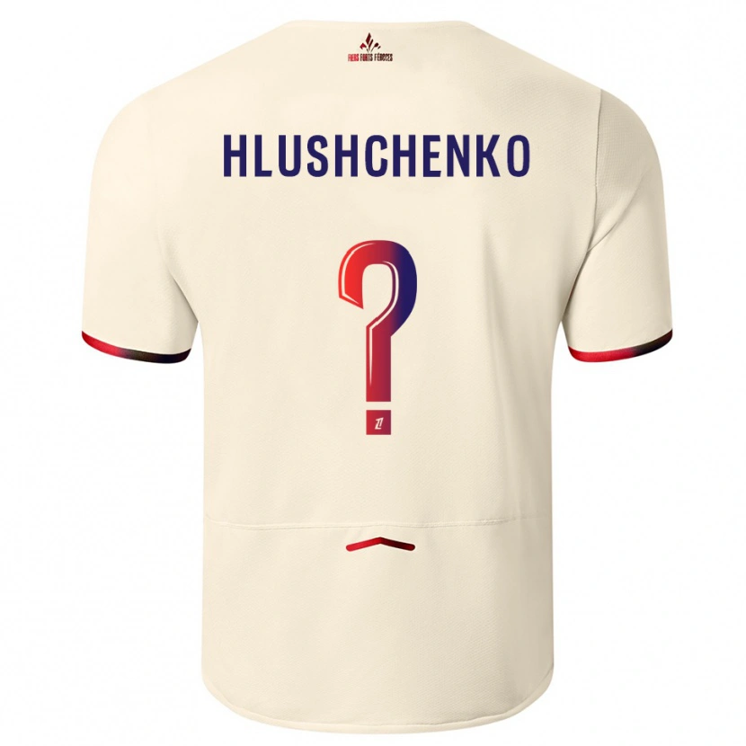Danxen Kinder Inna Hlushchenko #0 Cremeweiß Rot Auswärtstrikot Trikot 2025/26 T-Shirt Österreich