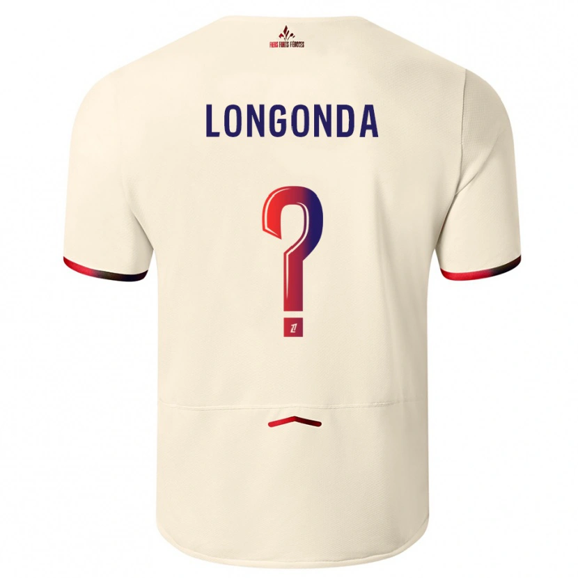 Danxen Kinder Jean-Pierre Longonda #0 Cremeweiß Rot Auswärtstrikot Trikot 2025/26 T-Shirt Österreich