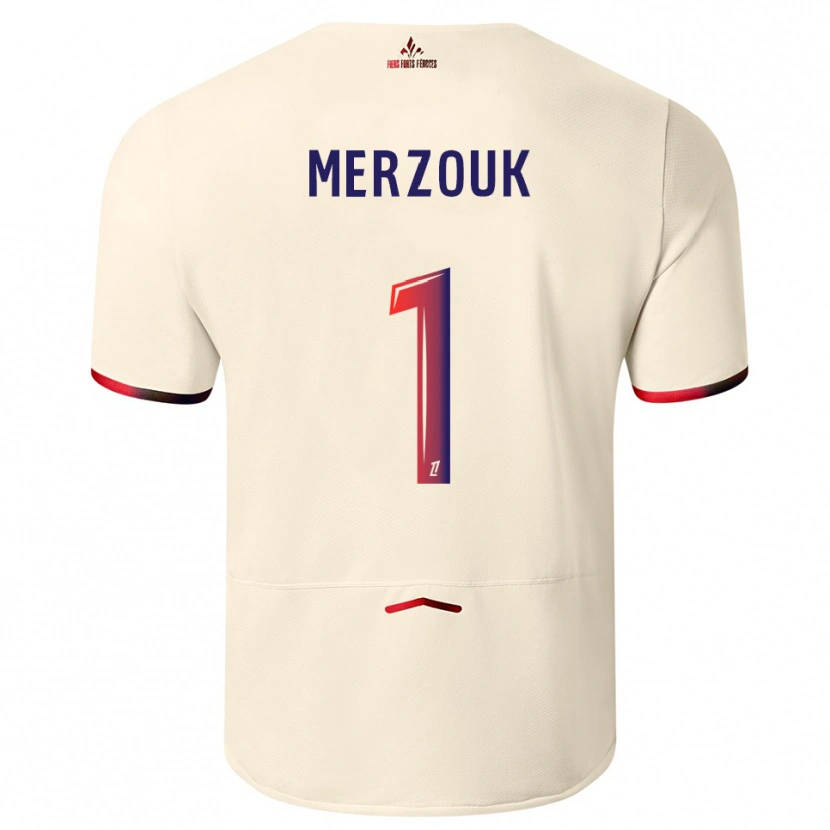 Danxen Kinder Samy Merzouk #1 Cremeweiß Rot Auswärtstrikot Trikot 2025/26 T-Shirt Österreich