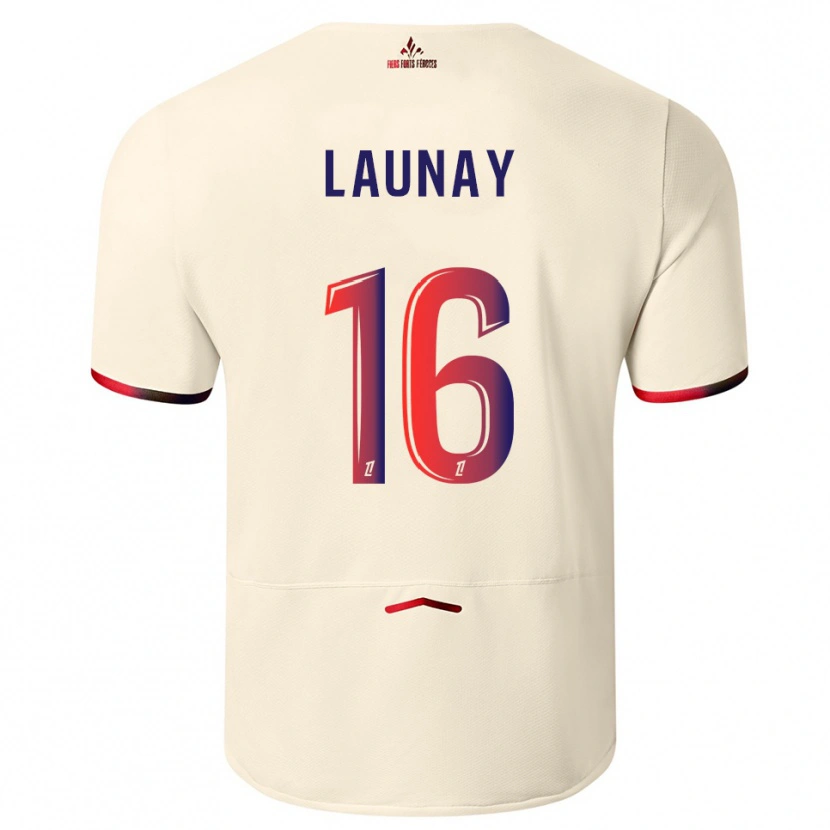 Danxen Kinder Elisa Launay #16 Cremeweiß Rot Auswärtstrikot Trikot 2025/26 T-Shirt Österreich