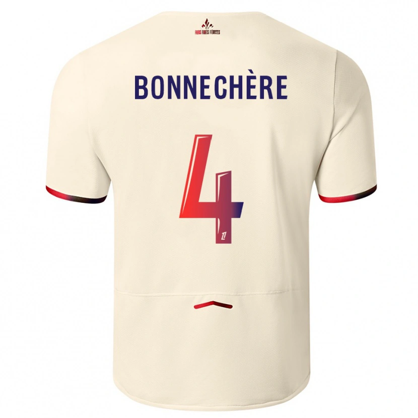 Danxen Kinder Victor Bonnechère #4 Cremeweiß Rot Auswärtstrikot Trikot 2025/26 T-Shirt Österreich
