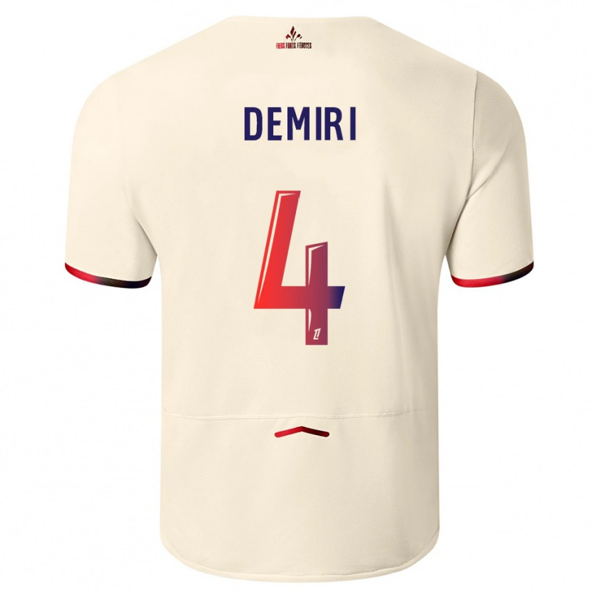 Danxen Kinder Andi Demiri #4 Cremeweiß Rot Auswärtstrikot Trikot 2025/26 T-Shirt Österreich