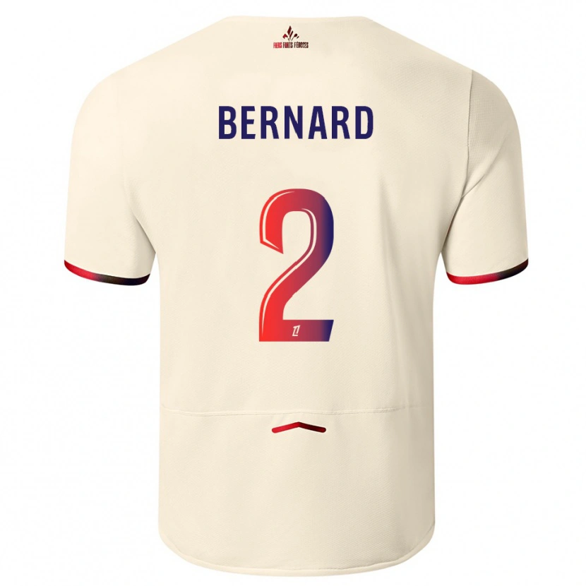 Danxen Kinder Loïk Bernard #2 Cremeweiß Rot Auswärtstrikot Trikot 2025/26 T-Shirt Österreich