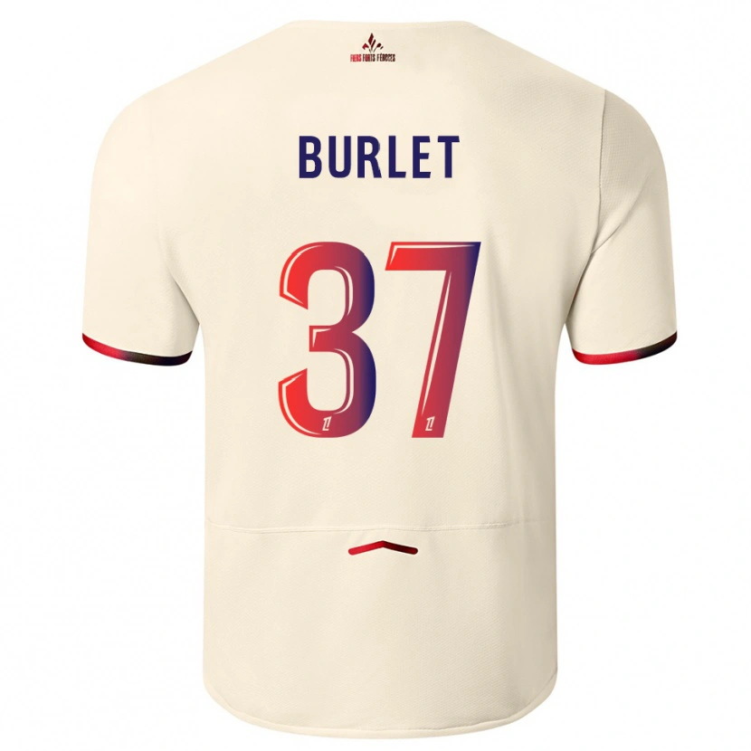 Danxen Kinder Vincent Burlet #37 Cremeweiß Rot Auswärtstrikot Trikot 2025/26 T-Shirt Österreich
