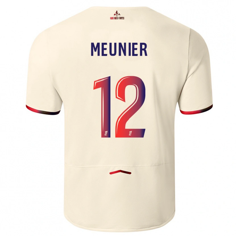 Danxen Kinder Thomas Meunier #12 Cremeweiß Rot Auswärtstrikot Trikot 2025/26 T-Shirt Österreich