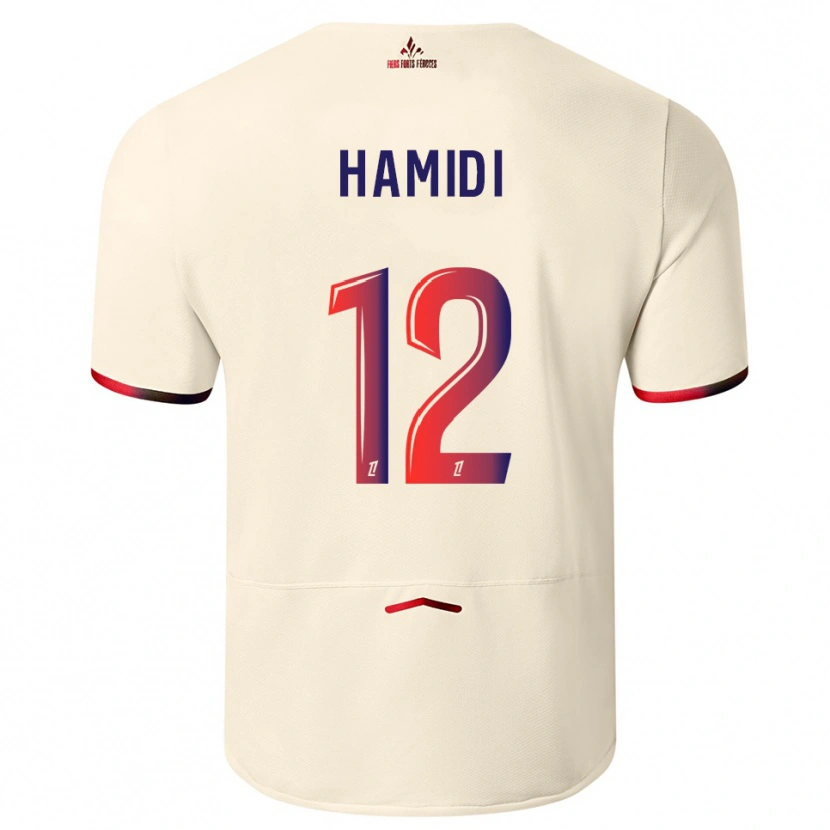Danxen Kinder Kamel Hamidi #12 Cremeweiß Rot Auswärtstrikot Trikot 2025/26 T-Shirt Österreich