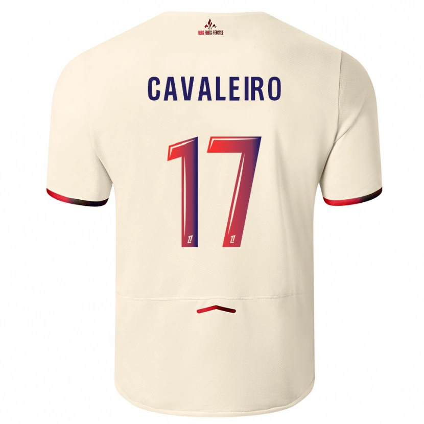 Danxen Kinder Ivan Cavaleiro #17 Cremeweiß Rot Auswärtstrikot Trikot 2025/26 T-Shirt Österreich