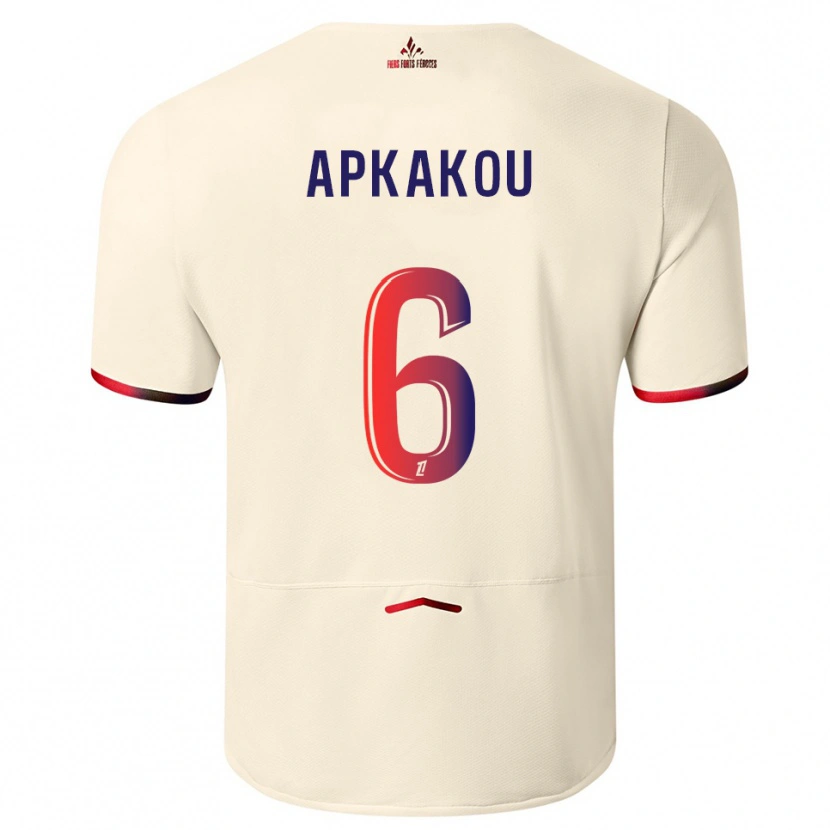 Danxen Kinder Ethan Apkakou #6 Cremeweiß Rot Auswärtstrikot Trikot 2025/26 T-Shirt Österreich