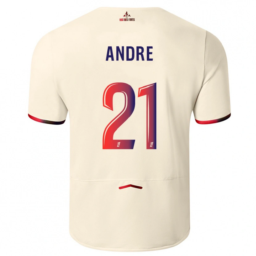 Danxen Kinder Benjamin André #21 Cremeweiß Rot Auswärtstrikot Trikot 2025/26 T-Shirt Österreich
