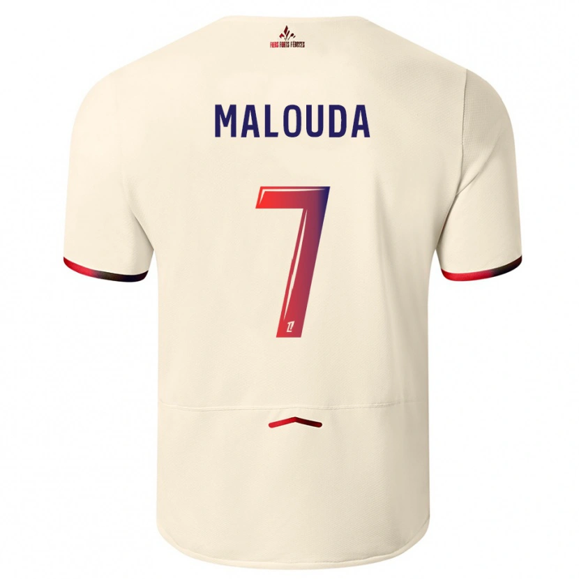 Danxen Kinder Aaron Malouda #7 Cremeweiß Rot Auswärtstrikot Trikot 2025/26 T-Shirt Österreich