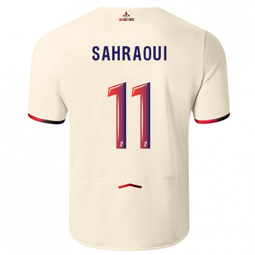 Danxen Kinder Osame Sahraoui #11 Cremeweiß Rot Auswärtstrikot Trikot 2025/26 T-Shirt Österreich