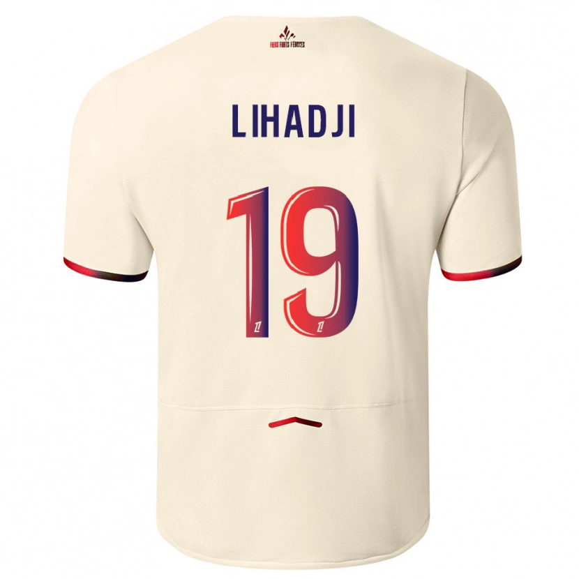 Danxen Kinder Isaac Lihadji #19 Cremeweiß Rot Auswärtstrikot Trikot 2025/26 T-Shirt Österreich