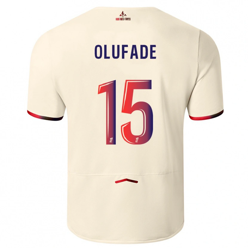 Danxen Kinder Kingsley Olufade #15 Cremeweiß Rot Auswärtstrikot Trikot 2025/26 T-Shirt Österreich