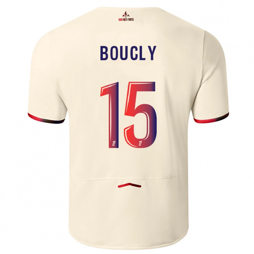 Danxen Kinder Maite Boucly #15 Cremeweiß Rot Auswärtstrikot Trikot 2025/26 T-Shirt Österreich