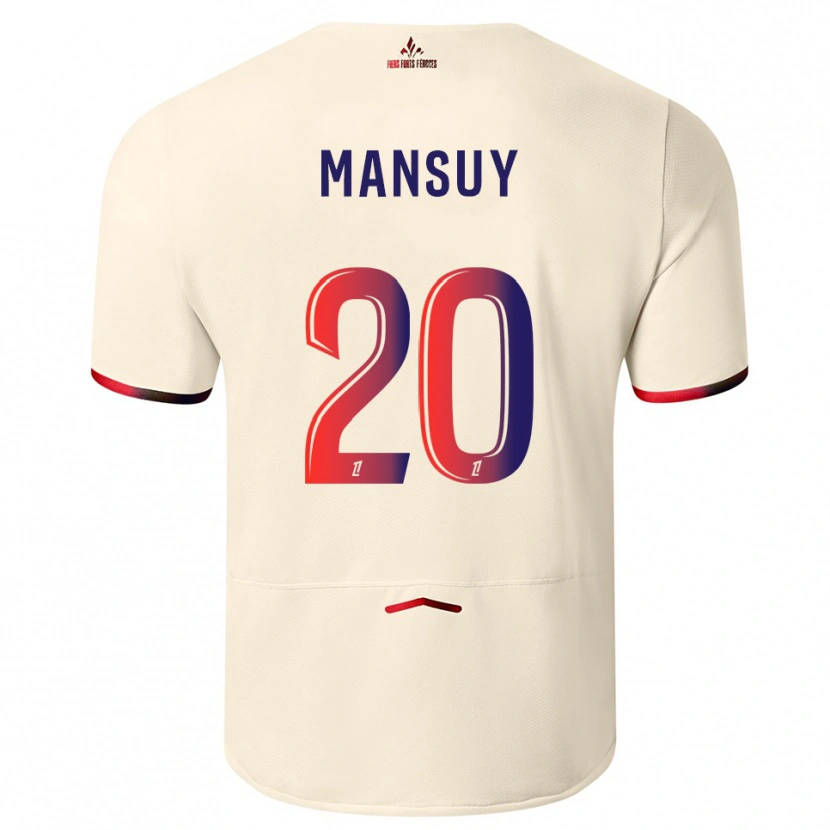 Danxen Kinder Heloise Mansuy #20 Cremeweiß Rot Auswärtstrikot Trikot 2025/26 T-Shirt Österreich