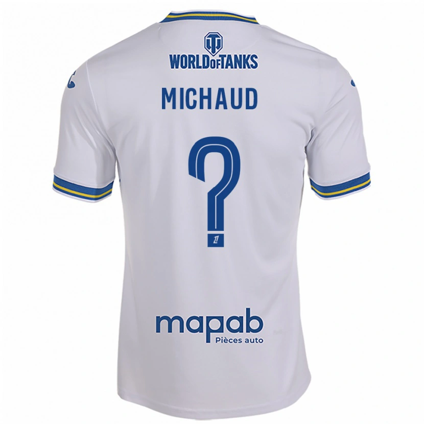 Danxen Kinder Etan Michaud #0 Weiß Himmelblau Auswärtstrikot Trikot 2025/26 T-Shirt Österreich