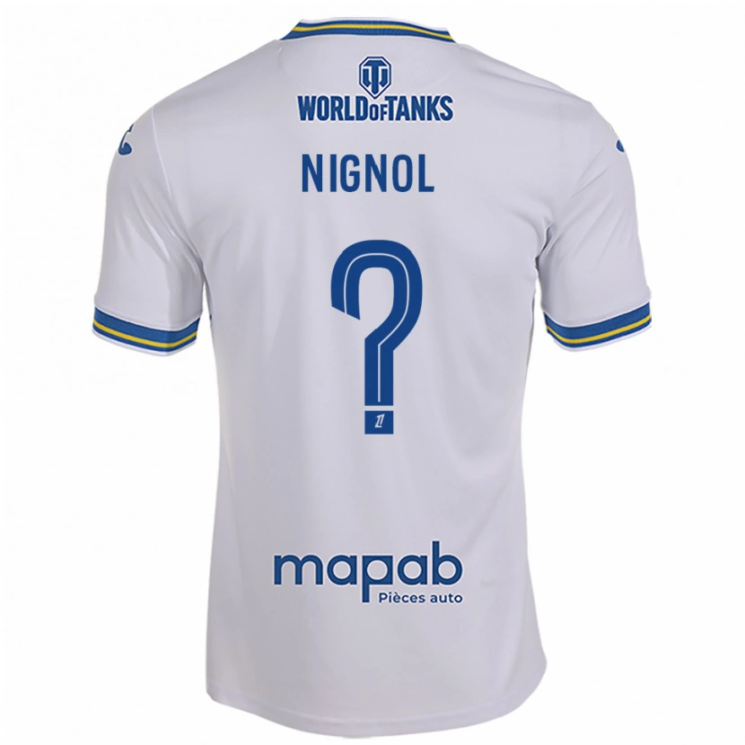 Danxen Kinder Vincent Nignol #0 Weiß Himmelblau Auswärtstrikot Trikot 2025/26 T-Shirt Österreich