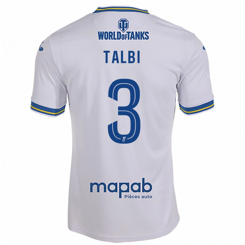 Danxen Kinder Montassar Talbi #3 Weiß Himmelblau Auswärtstrikot Trikot 2025/26 T-Shirt Österreich